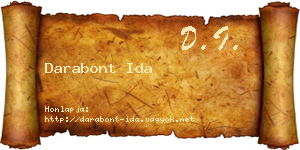 Darabont Ida névjegykártya